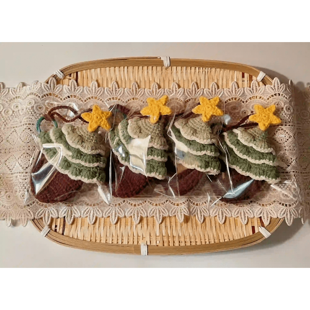 🎄Túi cây thông Noel bằng len móc handmade, bag charm đựng airpods, son và tiền lẻ dễ thương, quà tặng giáng sinh 🎄