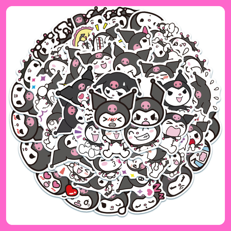 Combo 50 miếng Sticker con vật đáng yêu hình dán sách vở, mũ bảo hiểm, laptop phong cách Hàn Quốc dễ thương giá rẻ