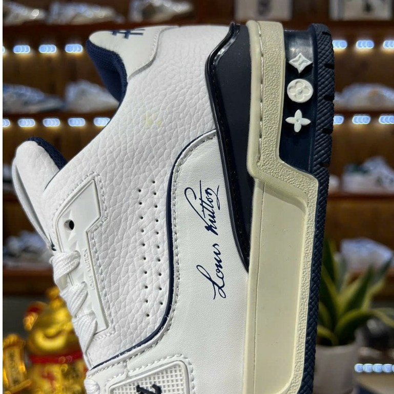 Giày Thể Thao LV 54 Trainer Signature Xanh Dương Bản Cao Cấp Box Rút Nguyên Khối