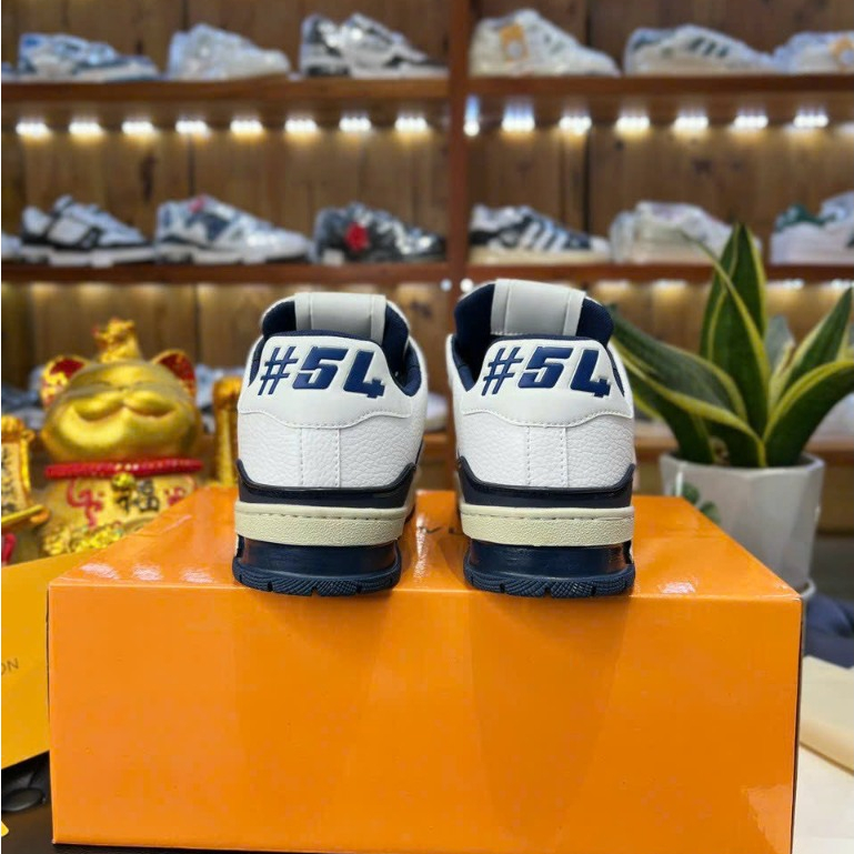 Giày Thể Thao LV 54 Trainer Signature Xanh Dương Bản Cao Cấp Box Rút Nguyên Khối