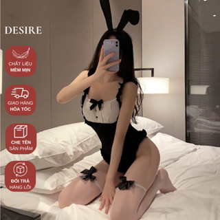 Bộ đồ ngủ liền thân cosplay hoá trang CÔ HẦU GÁI TAI THỎ TINH NGHỊCH hàng chính hãng GUIRUO QC loại 1 DESIRE VN-2328