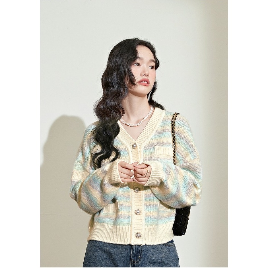 U104 Cardigan len xuất dư của KUOSE