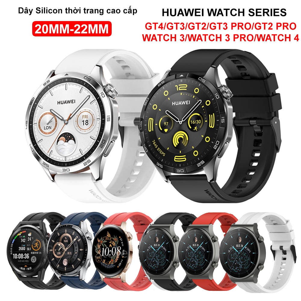 Dây đeo silicon thời trang cao cấp Huawei Watch GT4/GT3/GT3 PRO/GT2 PRO/GT2/GT2 PRO