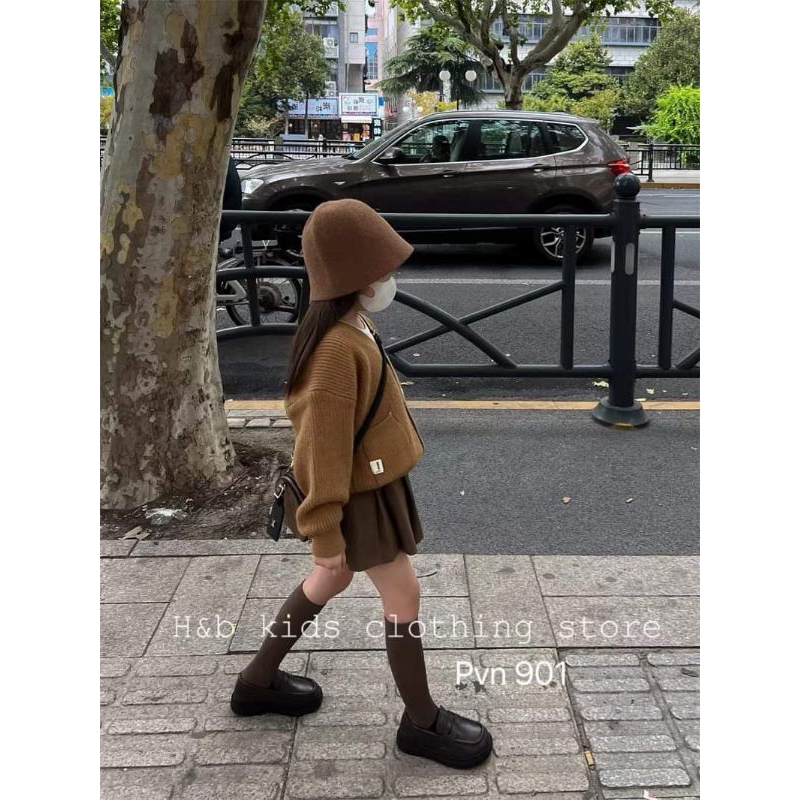 10 đến 30kg.set thu đông cho bé gái.hình thật trải sàn.set áo khoát +chan váy xếp ly