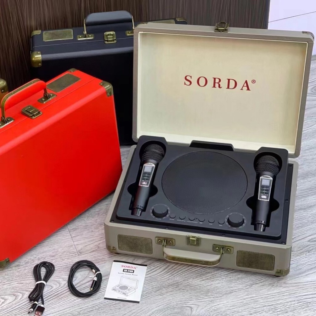 Loa Va Li Sách Tay Karaoke SORDA SD 2109 Thiết Kế Hình Chữ Nhật , Tích Hợp 2 Micro Không Dây Cao Cấp, Độ Bền Cao.