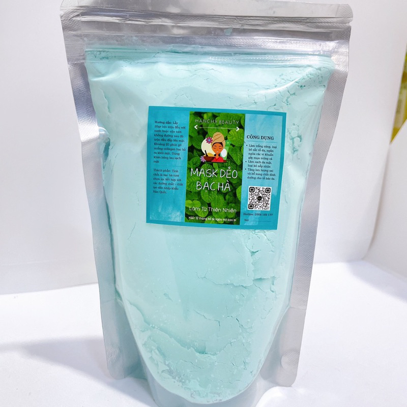 Mặt Nạ bạc Hà dẻo cao cấp 1kg - Gói 1 kg Mask dẻo bạc hà