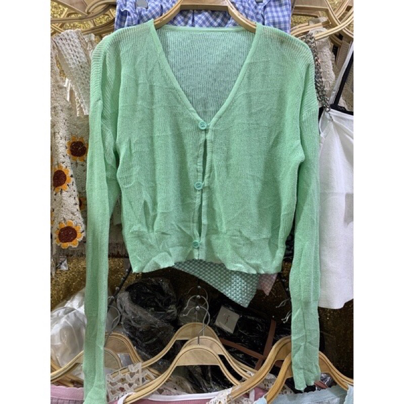Áo cardigan mỏng croptop