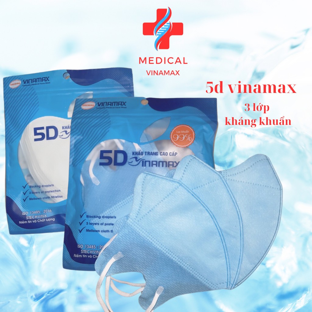COMBO 300 CHIẾC KHẨU TRANG 5D GIÁ 99K