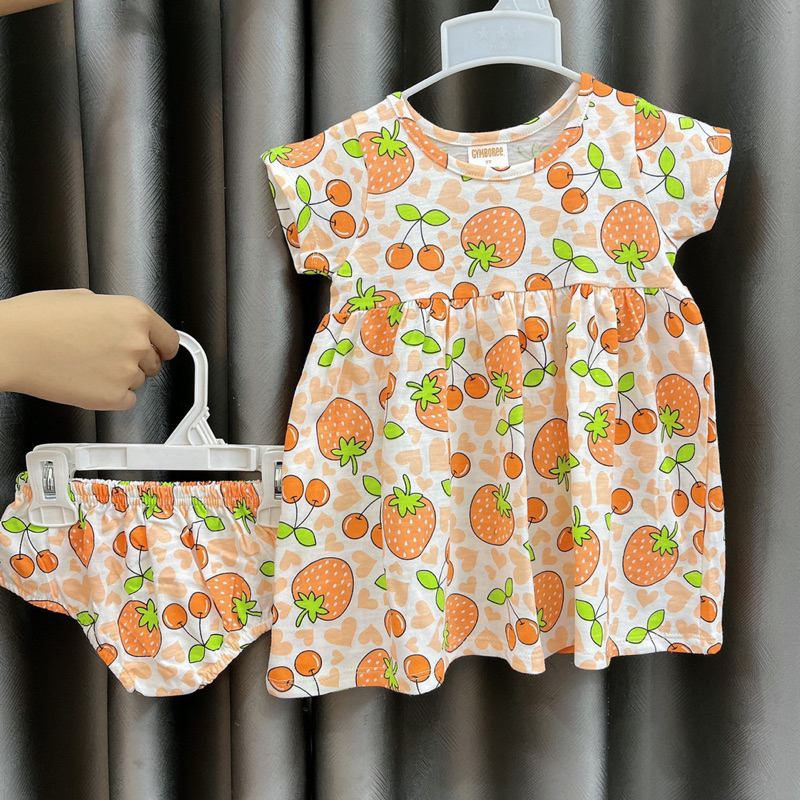 ♥ Set Đầm Chíp, Đầm/Váy Cotton Bé Gái 10kg -> 23kg