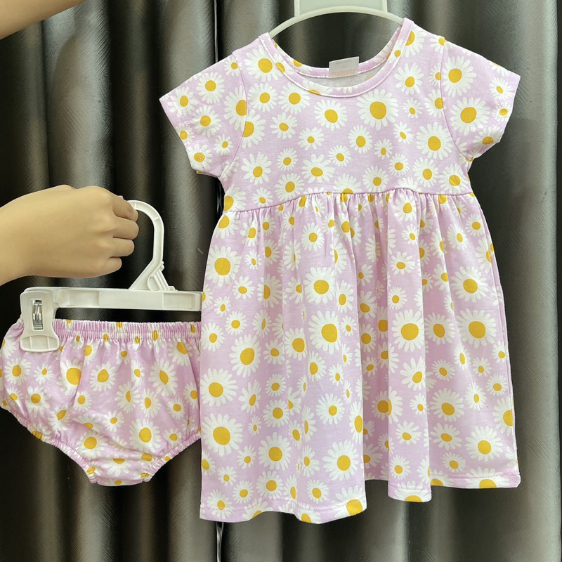 ♥ Set Đầm Chíp, Đầm/Váy Cotton Bé Gái 10kg -> 23kg