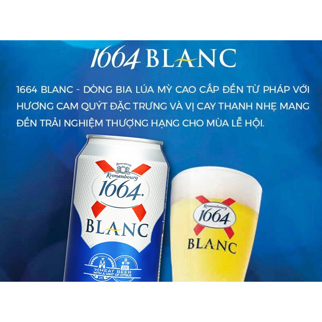Bia Blanc 1664 lon 330ml