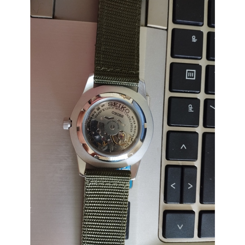 Đồng hồ cơ automatic SEIKO dây dù đẳng cấp sang trọng màu xanh