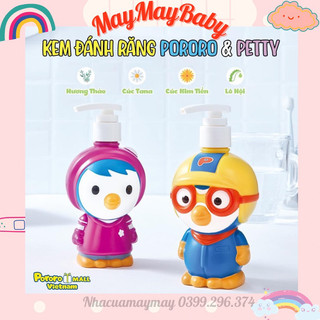 Kem đánh răng pororo& petty 298gr xuất hàn lành tình bảo vệ răng miệng cho bé trai, bé gái