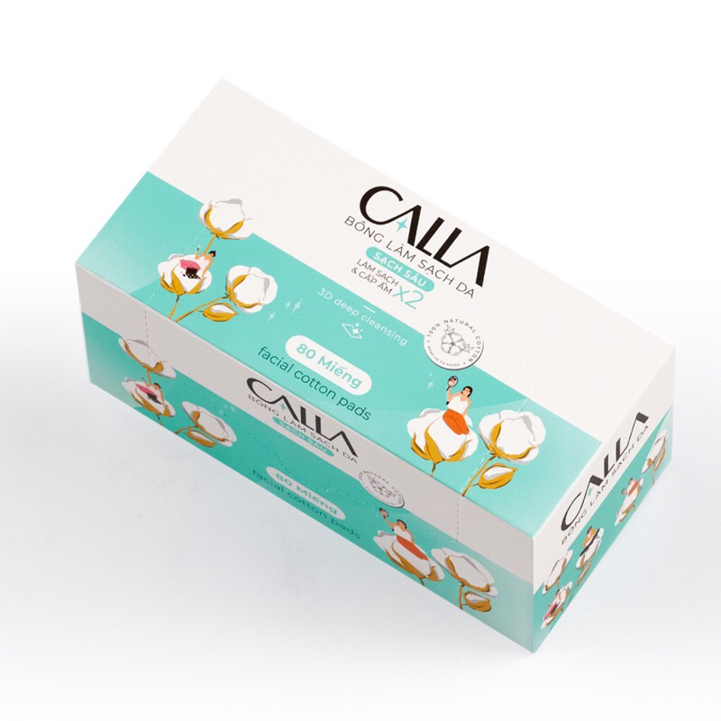 Bông tẩy trang Calla 80 miếng , 150 miếng / hộp