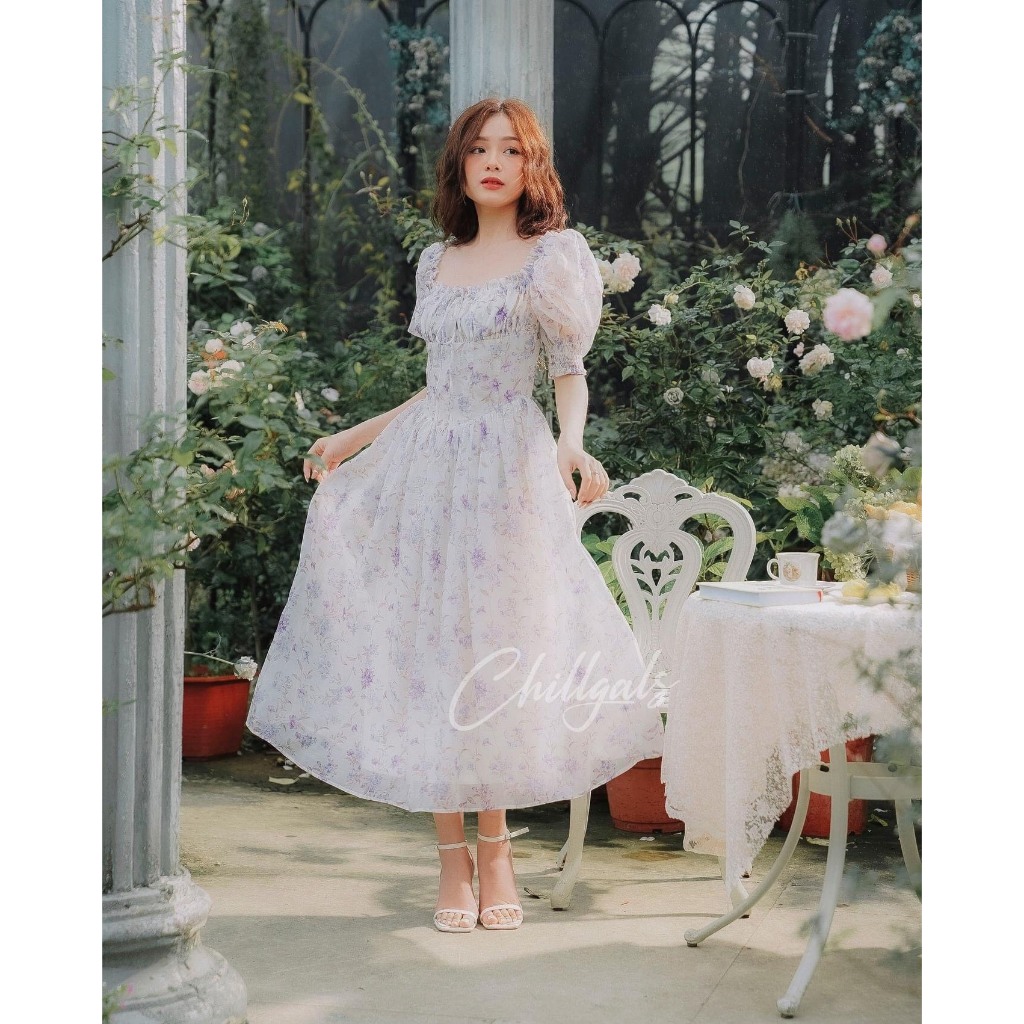 THANH LÝ  - Váy hoa tím