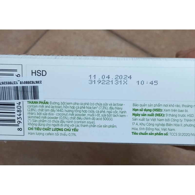 Cà Phê Hòa Tan Nescafé Latte Vị Hạnh Nhân