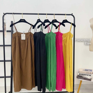 Đầm maxi dáng dài chất đũi gân cúp ngực freesize đi biển thời trang hàn quốc