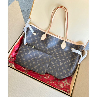 Túi LV Neverfull super 2 hoạ tiết da thật fullbox nam châm 2 lớp