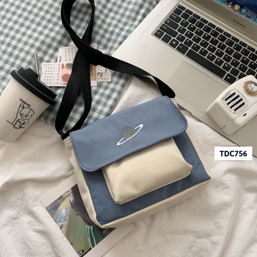 Túi đeo chéo, túi đeo vai sắc màu phong cách Hàn Quốc MiniCat TDC756