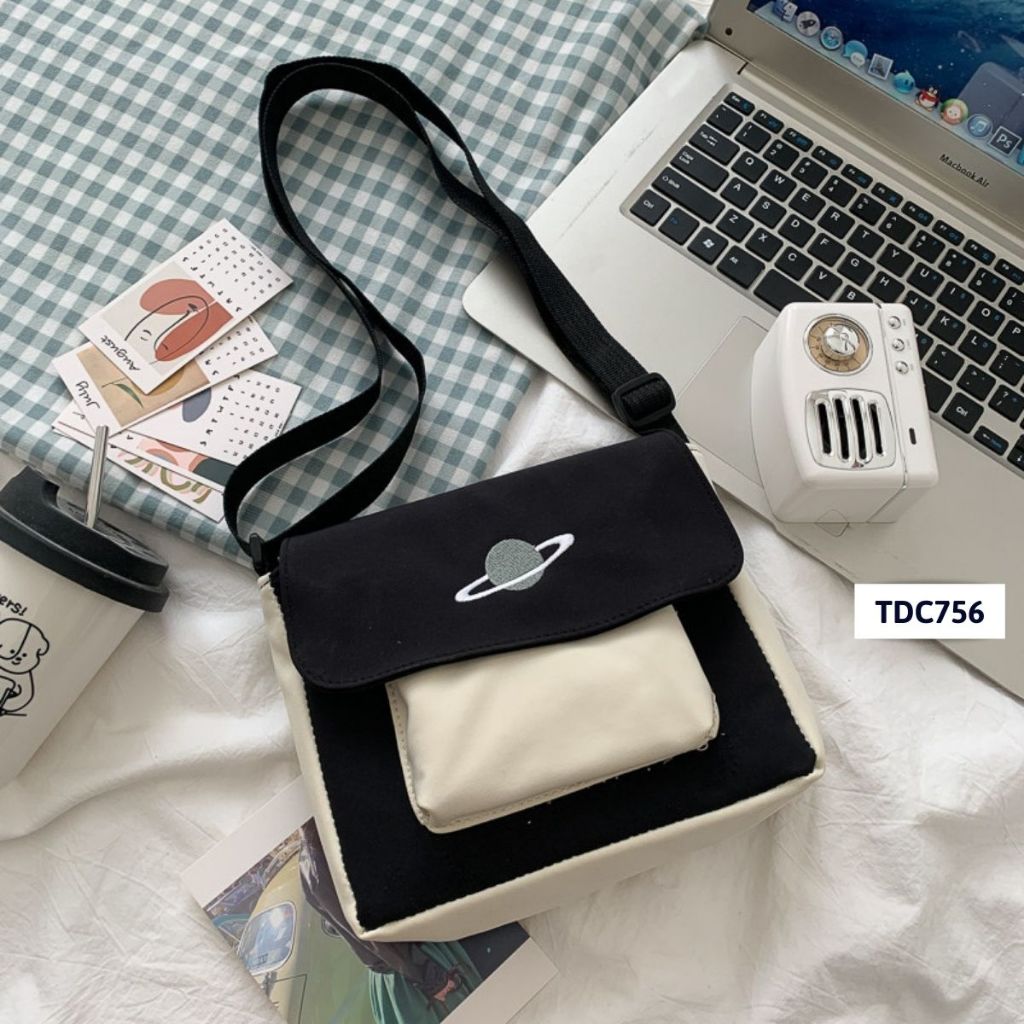 Túi đeo chéo, túi đeo vai sắc màu phong cách Hàn Quốc MiniCat TDC756
