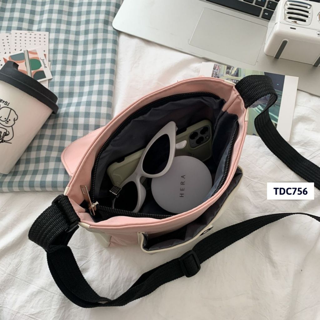 Túi đeo chéo, túi đeo vai sắc màu phong cách Hàn Quốc MiniCat TDC756