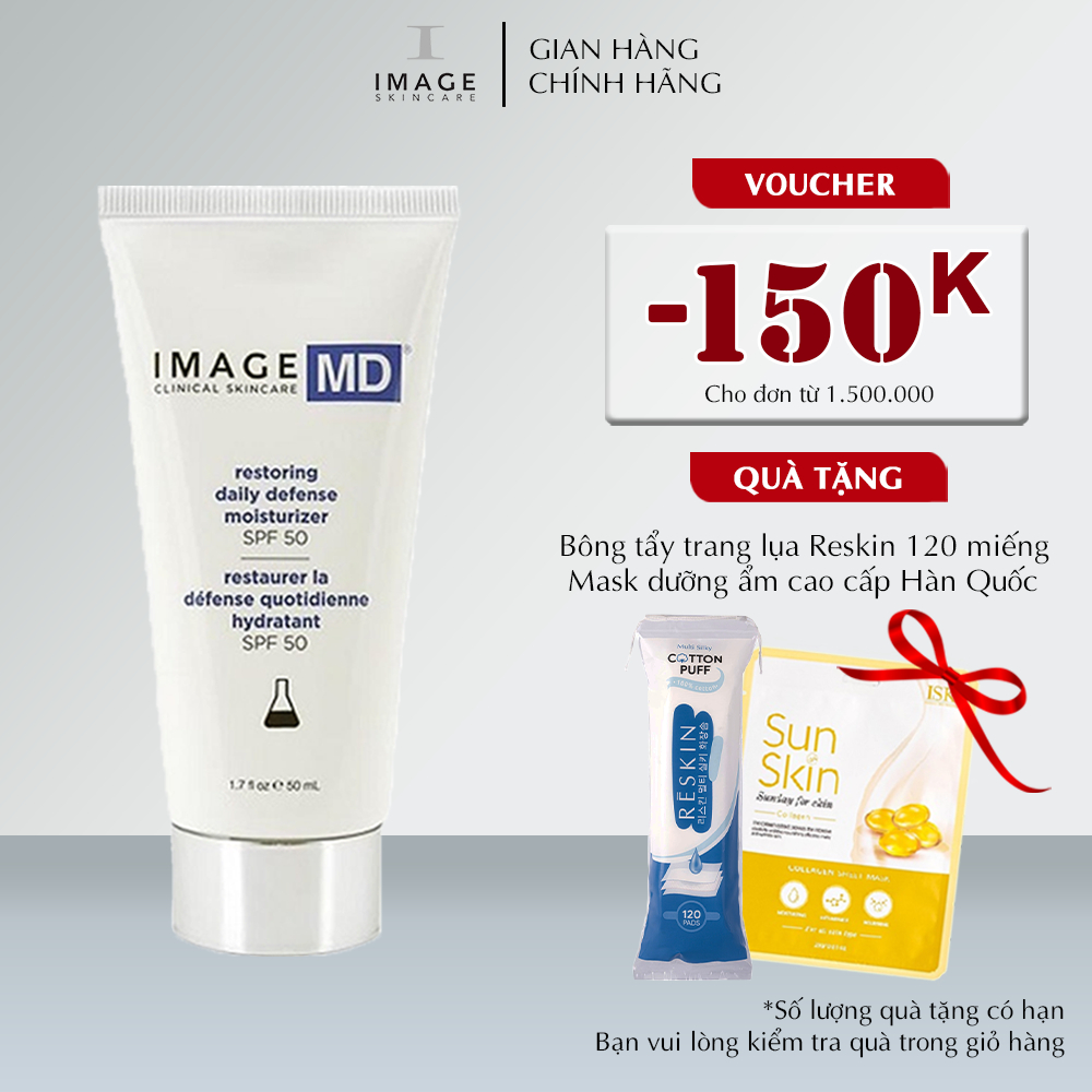 [Date 06.2024] Kem chống nắng chống lão hóa da Image Skincare MD Restoring Daily Defense Moisturizer SPF 50+ 50ml