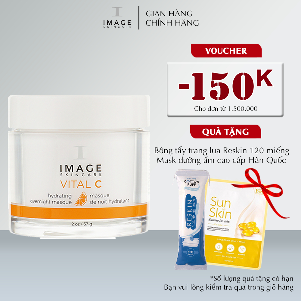 Mặt Nạ Ngủ Dưỡng Ẩm Trắng Da, Kích Thích Tăng Sinh Collagen IMAGE Skincare Vital C Hydrating Overnight Masque 57g