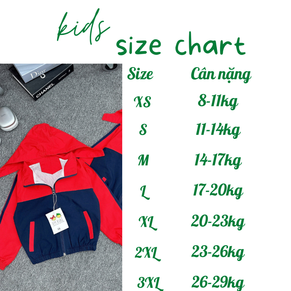 Áo Khoác Gió Trẻ Em Áo Gió Bé Trai Bé Gái 2 Lớp Bo Chun Gấu Có Mũ Cúc Bấm Thời Trang Dành Cho Bé Trai, Bé Gái Từ 8-29kg