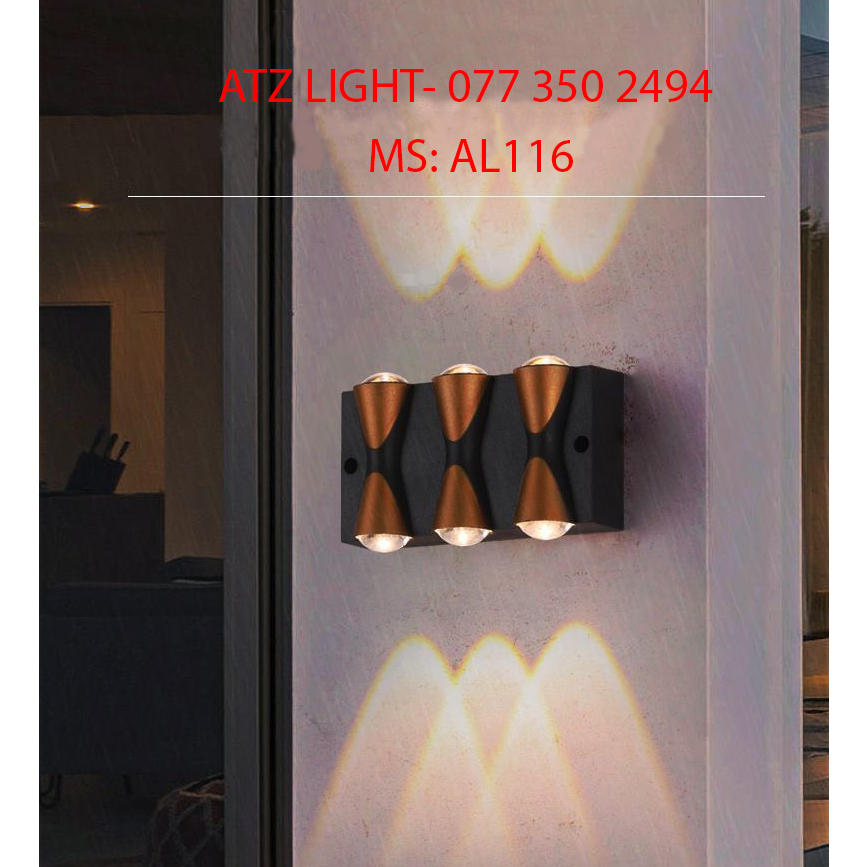 ATZ LIGHT Đèn tường ngoài trời trụ ngoài trời 2 đầu 2 kẻ vạch sáng IP65 Bóng Đèn E27 đèn trang trí nội thất MS:AL116