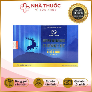 ✅[Chính hãng] Sâm Nhung Cường Lực Tuệ Linh - Bổ thận khí huyết, tăng cường sinh lực, cải thiện sinh lý nam (Hộp 30 viên)