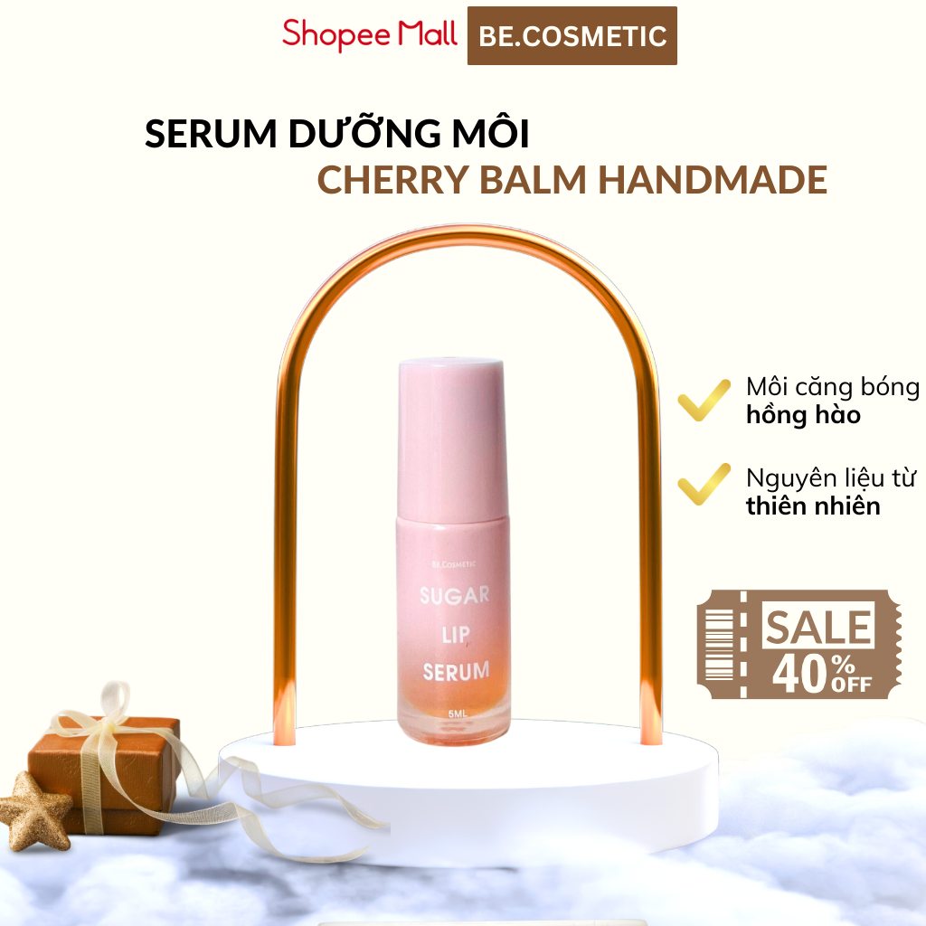 Serum Tinh Chất Dưỡng Hồng Môi Becosmetic Giảm Thâm Giúp Môi Căng Mọng Tự Nhiên 15ml