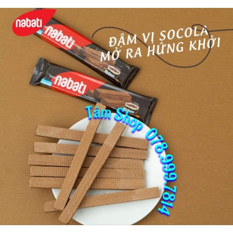 BÁNH XỐP KEM SOCOLA 𝐍𝐀𝐁𝐀𝐓𝐈 𝗪𝗔𝗙𝗘𝗥    - NHẬP KHẨU 𝗜𝝢𝗗𝝤𝗡𝝚𝗦𝝞𝗔