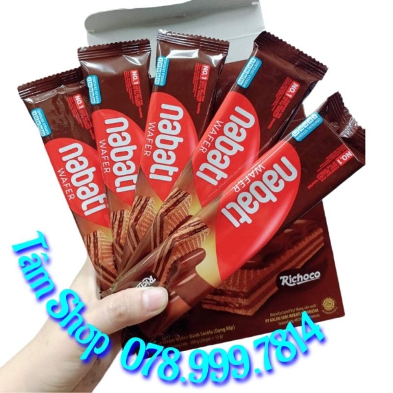 BÁNH XỐP KEM SOCOLA 𝐍𝐀𝐁𝐀𝐓𝐈 𝗪𝗔𝗙𝗘𝗥    - NHẬP KHẨU 𝗜𝝢𝗗𝝤𝗡𝝚𝗦𝝞𝗔