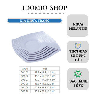 Đĩa Vuông Nhựa Melamine Nhiều Size