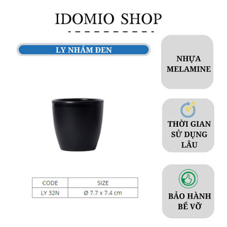 Ly Nhựa Lùn Đen Nhám Cao Cấp LY32N
