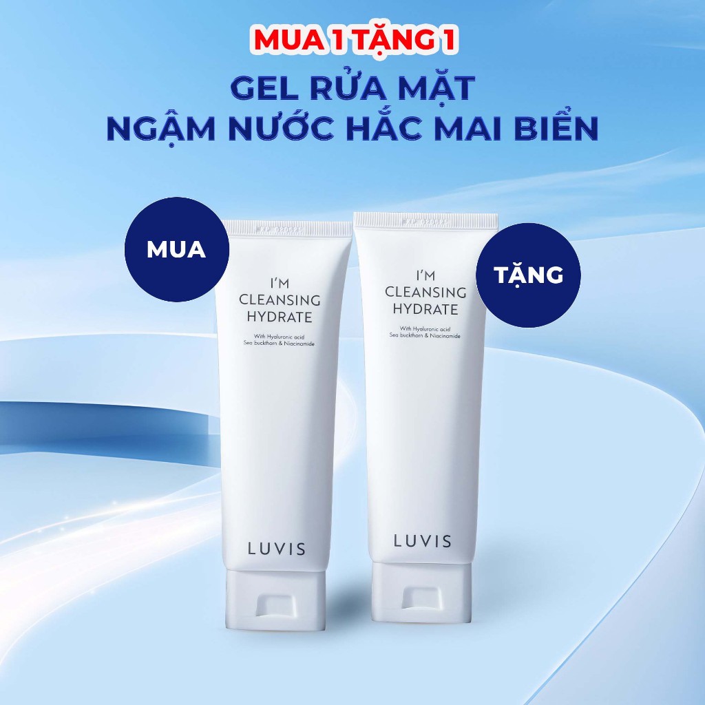 Sữa Rửa Mặt dưỡng ẩm Luvis I'm Cleansing Hydrate 120ml Mua 1 Tặng 1
