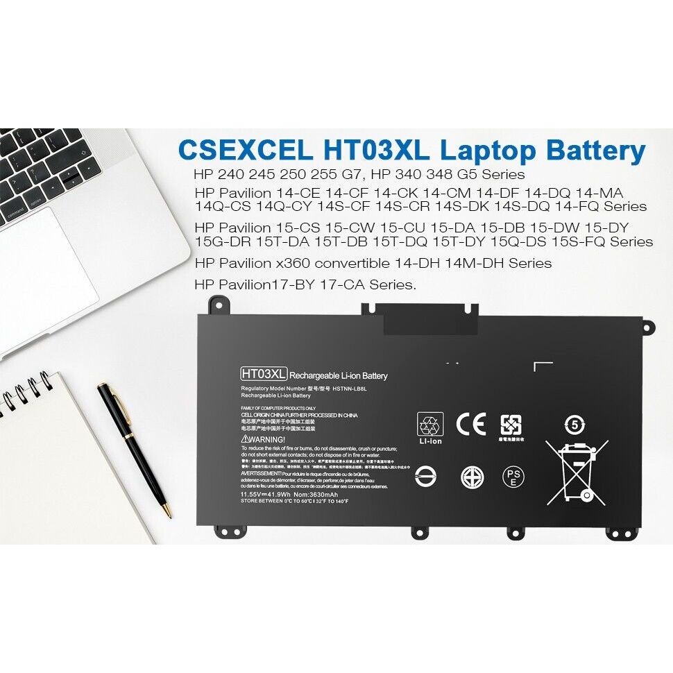 Pin laptop HP Pavilion 14-CE 14-CF 14-CM 14-CK 15 CS 15 CW 15 DA 15 DB 15G DR HT03XL ZIN L11119-855