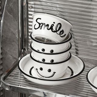 Sét 2 Bát  2 Thìa Smile Dễ Thương Cho Bé