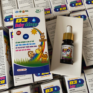 Vitamin D3 100.000iu - Vitamin D3 K2 MK7 nhỏ giọt cho trẻ từ 1 tháng tuổi DK Gold Aquatrim D3 Baby Ddrops chai 10ml