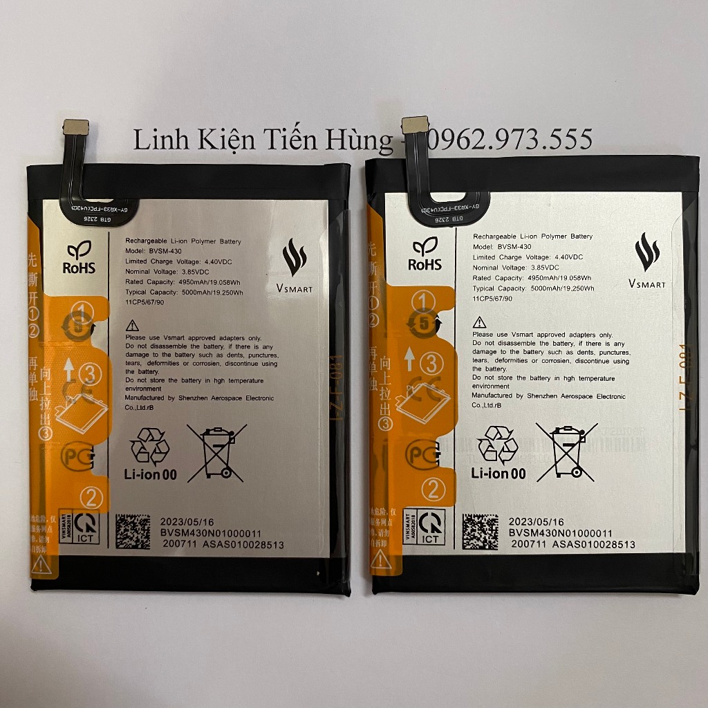 Pin Vsmart Live 4 / Joy 3 V640  loại AA bao test đổi mới