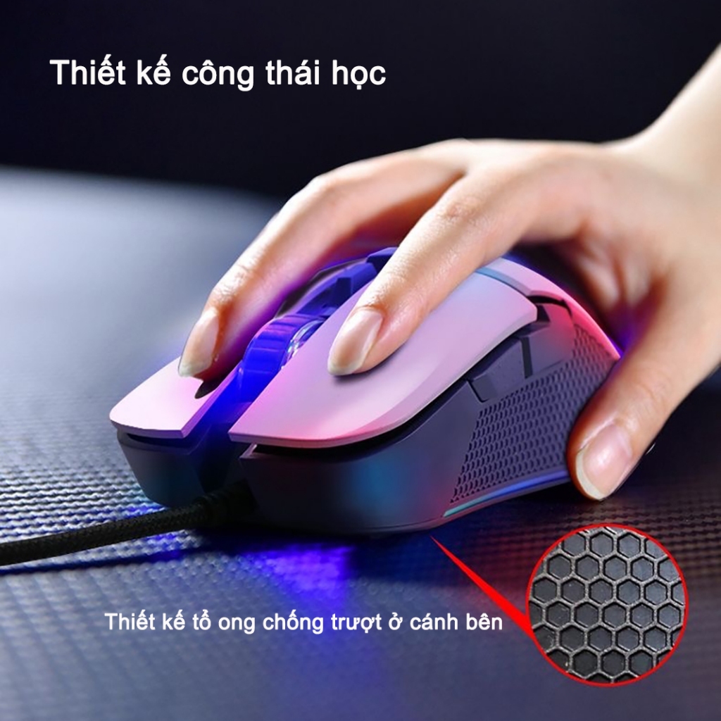 Chuột Có Dây Acer OMW130 Hỗ Trợ Macro Đèn LED 800-7200 DPI Phù Hợp Cho Máy Tính Để Bàn Và Máy Tính Xách Tay