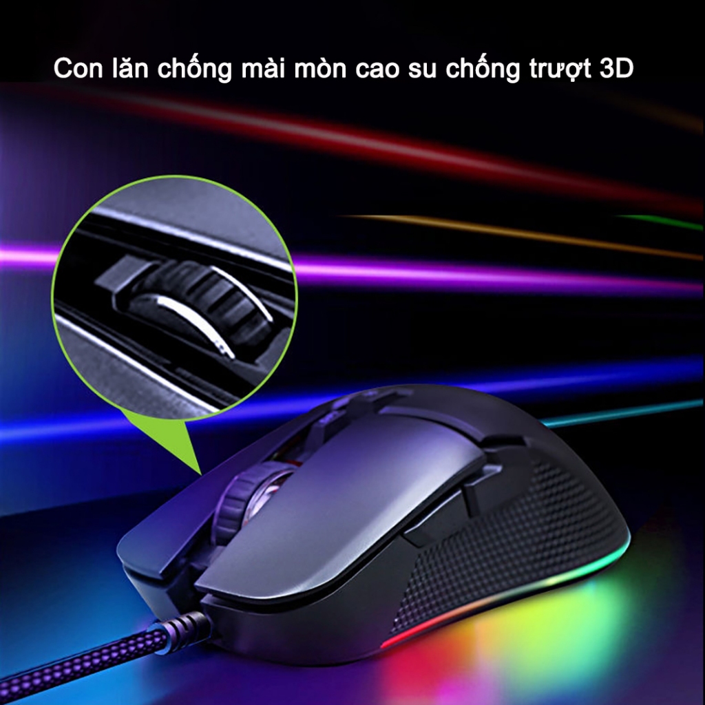 Chuột Có Dây Acer OMW130 Hỗ Trợ Macro Đèn LED 800-7200 DPI Phù Hợp Cho Máy Tính Để Bàn Và Máy Tính Xách Tay