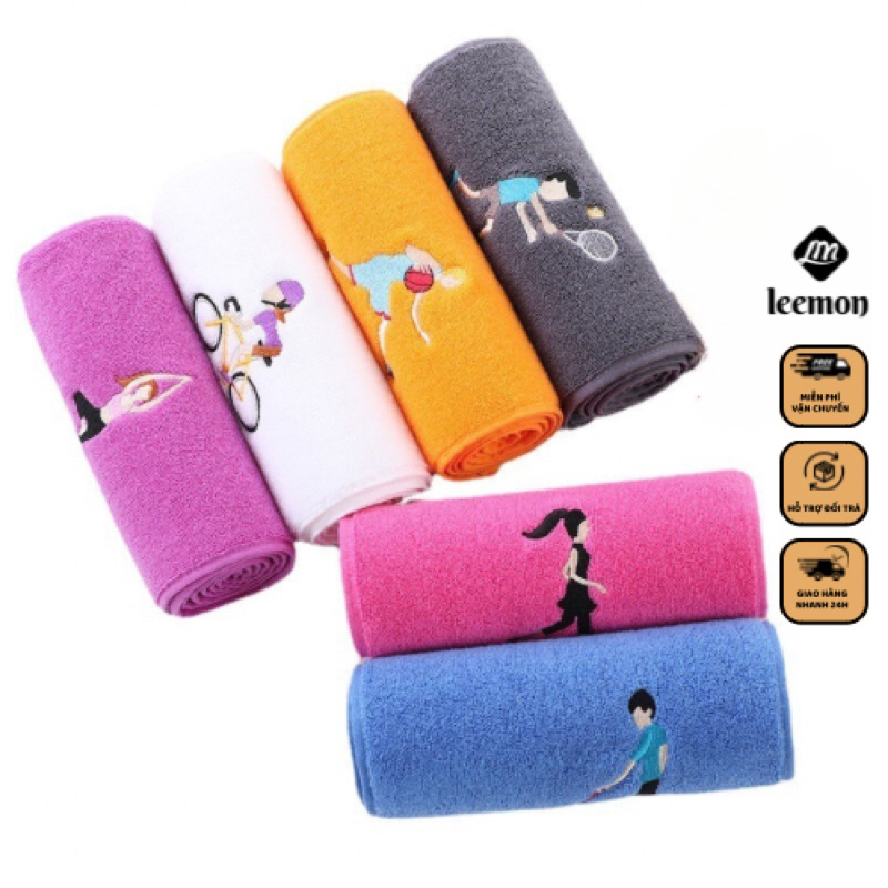 Khăn lau mồ hôi tập Yoga, Khăn cotton pha nhung thấm mồ hôi, mềm mịn