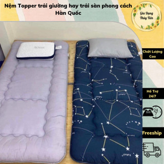 Nệm Topper trải giường hay trải sàn phong cách Hàn Quốc