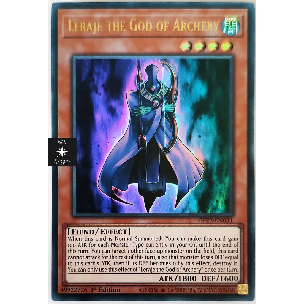 [BaK Yu-Gi-Oh] [Thẻ Bài Chính Hãng] Leraje the God of Archery |EN| Ultra Rare