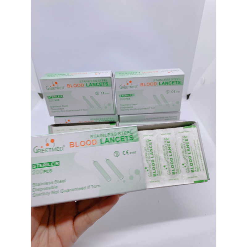 Kim chích mụn BLOOD LANCETS hộp 200 chiếc kim lấy mụn dùng cho spa