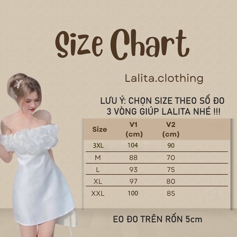Vây trễ vai phối voan xoè tay dài có bigsize Lalita mã V40