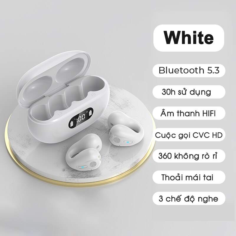 Tai nghe kẹp vành tai truyền xương R15 Max 5.3 tai nghe bluetooth không dây xuyên âm truyền dẫn âm qua xương 2023