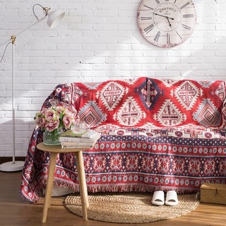 Thảm trải sàn vintage hoạ tiết thổ cẩm, khăn phủ sofa đa năng, thảm picnic trang trí, decor nhà cửa, trang trí sàn nhà