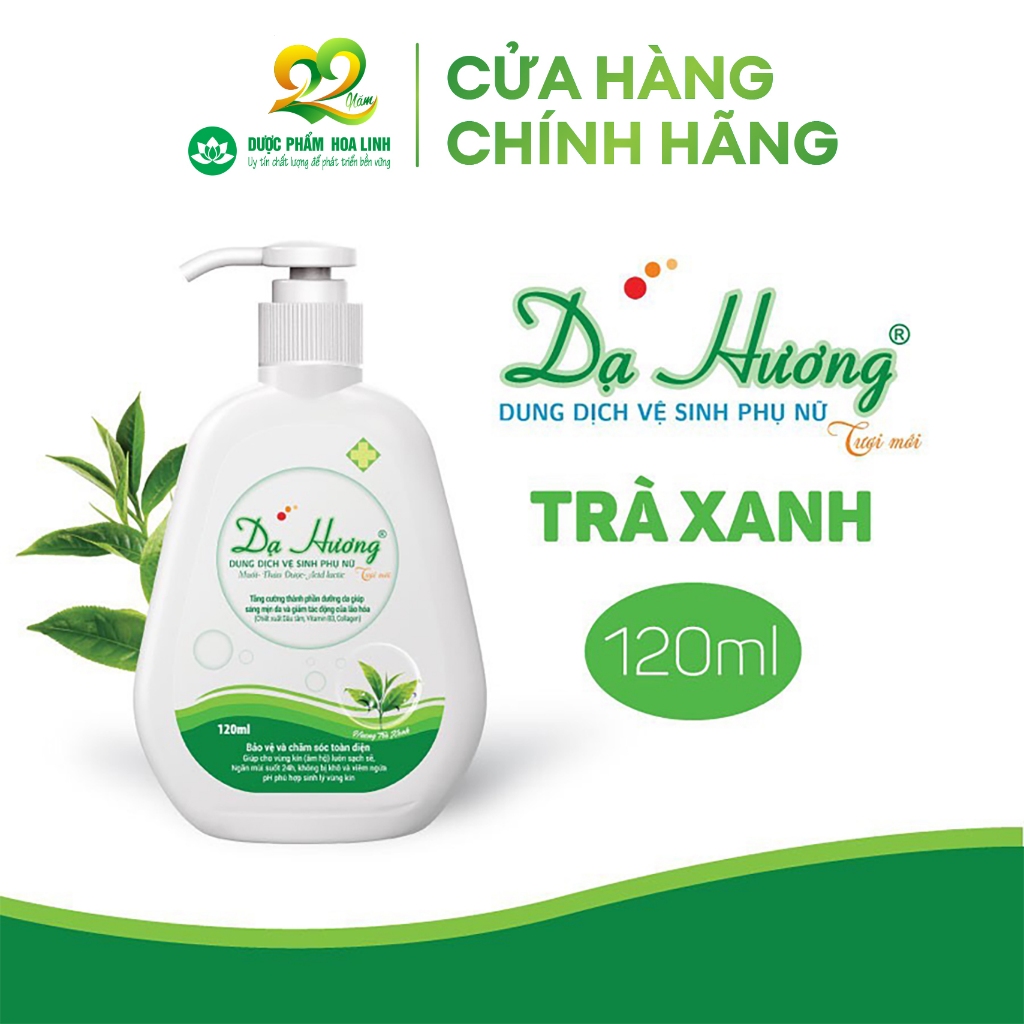 Dung dịch vệ sinh Dạ Hương Trà xanh 120ml